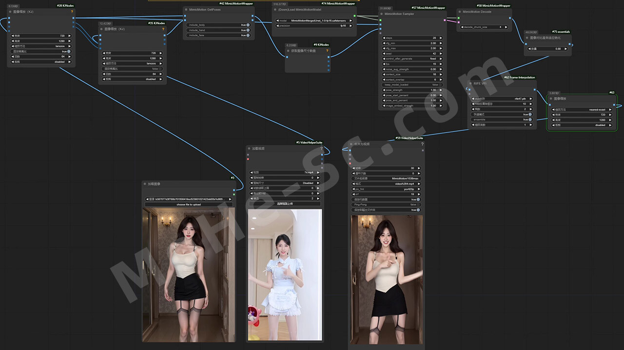 图片[4]-ComfyUI + MimicMotion AI图生视频工作流详解！只用一张照片就能跳舞，AI 视频自定义动作一键迁移工作流！